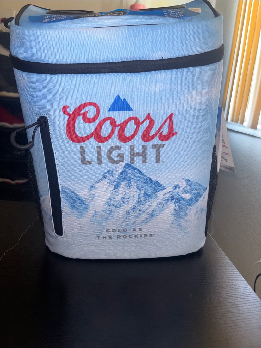 Coors Light Bluetooth Speaker Soft Cooler Backpack in Light Blue